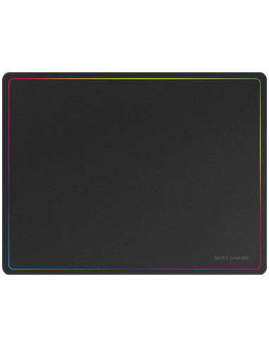 Mars Gaming MMP124, Alfombrilla Gaming 360x260mm, Diseño de Bordes Rainbow, Base Antideslizante de Caucho Natural, Superficie