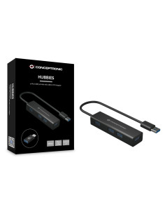 Conceptronic HUBBIES06B hub de interfaz USB 3.2 Gen 1 (3.1 Gen 1) Type-A 5000 Mbit s Negro 2