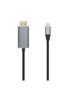 AISENS Cable conversor USB-C a Displayport 4K@60HZ, USB-C M-DP M, Negro, 0.8m