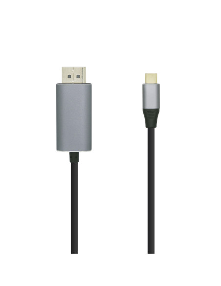 AISENS Cable conversor USB-C a Displayport 4K@60HZ, USB-C M-DP M, Negro, 0.8m