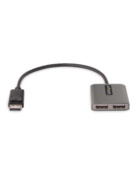 StarTech.com Hub MST de 2 Puertos DisplayPort 1.4 - Divisor Splitter DP para 2 Monitores - Adaptador DisplayPort a 2x