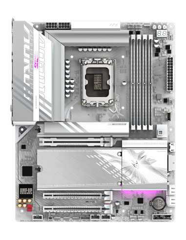 GIGABYTE Placa base Z890 AORUS ELITE WIFI7 ICE - Compatible con CPUs Intel Core Ultra (Serie 2), VRM de 16+1+2 fases, hasta