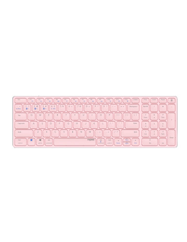 Rapoo E9700M teclado Oficina RF Wireless + Bluetooth QWERTY Inglés internacional Rosa
