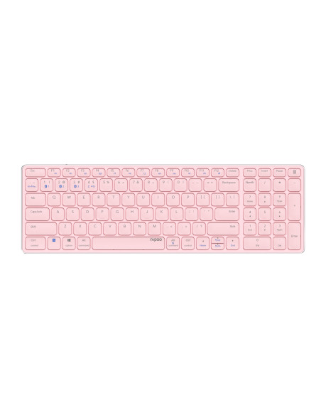 Rapoo E9700M teclado Oficina RF Wireless + Bluetooth QWERTY Inglés internacional Rosa