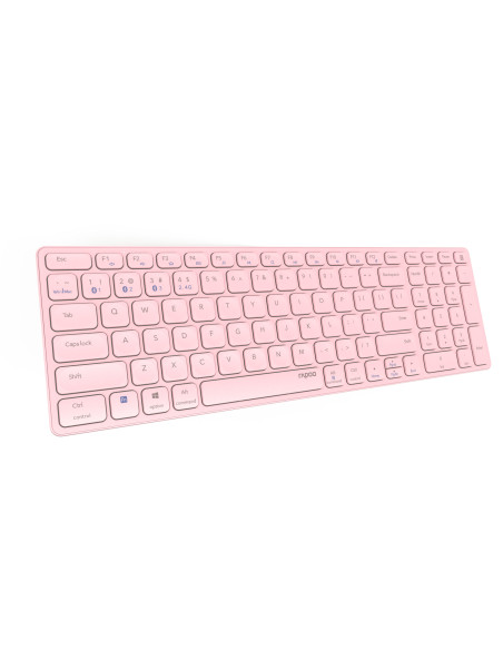Rapoo E9700M teclado Oficina RF Wireless + Bluetooth QWERTY Inglés internacional Rosa