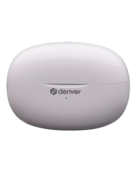 Denver TWE-49ENC auricular y casco Auriculares True Wireless Stereo (TWS) Dentro de oído Llamadas Música Bluetooth Blanco