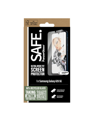 PanzerGlass SAFE. by ® Screen Protector Samsung Galaxy A26 5G | Ultra-Wide Fit w. EasyAligner Protector de pantalla 1 pieza(s)