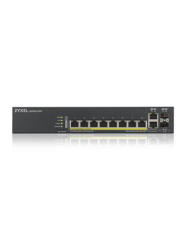Zyxel GS1920-8HPV2 Gestionado Gigabit Ethernet (10 100 1000) Energía sobre Ethernet (PoE) Negro