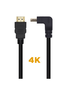AISENS Cable HDMI V2.0 Acodado Premium Alta Velocidad   HEC 4K@60Hz 18Gbps, A M-A M, Negro, 2.0m 2