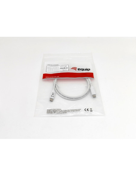 Equip 128361 Cable USB 3.2 Gen 1 C a C, M M , 1,0m, PD 60W, 5Gbps, Blanco
