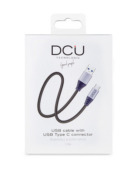 DCU Advance Tecnologic 30402020 cable USB USB 3.2 Gen 1 (3.1 Gen 1) 1,5 m USB A USB C Negro, Gris