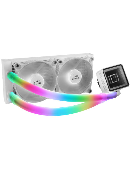 Mars Gaming MCA-WT, Funda ARGB para Tubos de Refrigeración Líquida, 30 LEDs Ultra Brillantes Personalizables ARGB, Silicona Eco