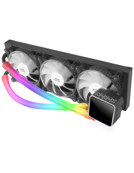 Mars Gaming MCA-WT, Funda ARGB para Tubos de Refrigeración Líquida, 30 LEDs Ultra Brillantes Personalizables ARGB, Silicona Eco
