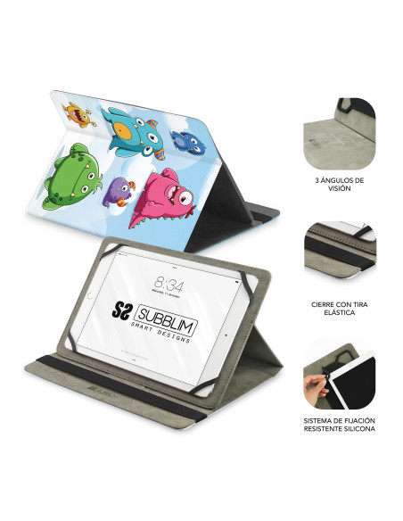 SUBBLIM Funda Tablet Universal TRENDY CASE MONSTERS 11"