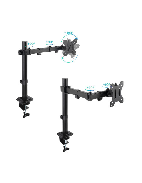 TooQ Soporte de Mesa para Pantalla 17"-32", Negro