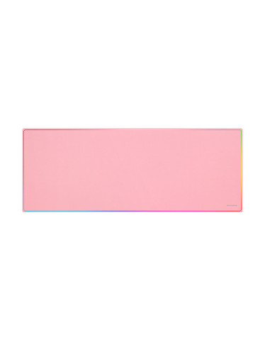 Mars Gaming MMP224, Alfombrilla Gaming XXL 880x330mm, Diseño de Bordes Rainbow, Base Antideslizante de Caucho Natural,