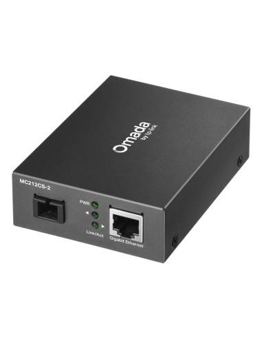 TP-Link Omada MC212CS-2 convertidor de medio 1000 Mbit s 1550 nm Monomodo Negro