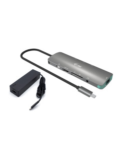i-tec USB-C Metal Nano Docking Station 4K HDMI LAN with Power Delivery 100W + Universal Charger 100W