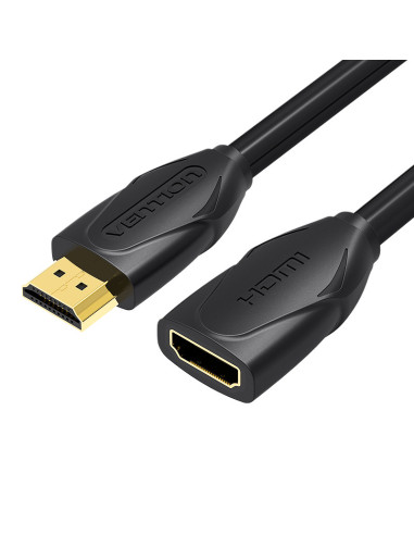 Vention Cable Alargador HDMI VAA-B06-B100  HDMI Macho - HDMI Hembra  1m  Negro