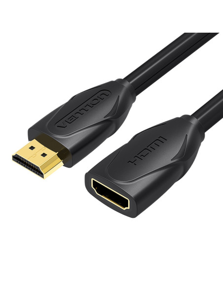 Vention Cable Alargador HDMI VAA-B06-B100  HDMI Macho - HDMI Hembra  1m  Negro