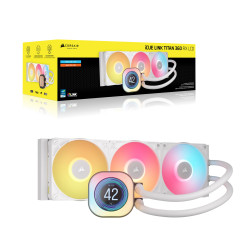 Corsair iCUE LINK TITAN 360 RX LCD Procesador Sistema de refrigeración líquida todo en uno 12 cm Blanco 1 pieza(s) 2