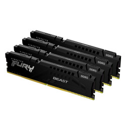 Kingston Technology KF556C40BBK4-128 FURY Beast 128GB 5600MT/s DDR5 CL40 DIMM (Kit de 4) Black XMP, 128 GB, 4 x 32 GB, DDR5,