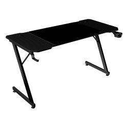Mars Gaming MGD-X140, Mesa Gaming Ergonómica, Superficie en Fibra de Carbono, Estructura Metálica, Alfombrilla XXL, Soporte Auri