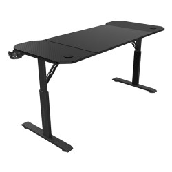 Mars Gaming MGD-ERGO140, Mesa Altura Ajustable 3 Posiciones, Superficie Ergonómica, Estructura Metálica, Alfombrilla XXL, Soport
