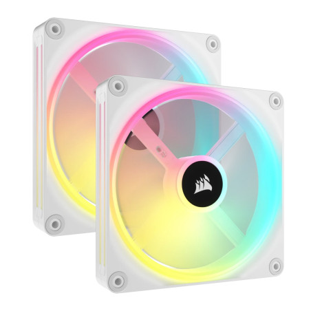 Corsair iCUE LINK QX140 RGB Carcasa del ordenador Ventilador 14 cm Blanco 2 pieza(s)