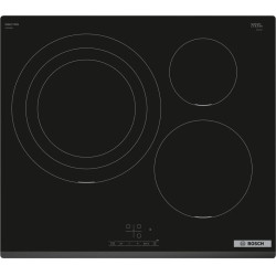 Bosch PID631BB5E Serie 4 PID631BB5E, Negro, Integrado, 59.2 cm, Con placa de inducción, Vidrio y cerámica, 3 zona(s)