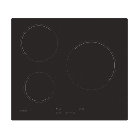 Candy 33803210 CH63CC/4U2, Negro, Integrado, 59 cm, Cerámico, Vidrio y cerámica, 3 zona(s)