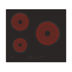 Candy 33803210 CH63CC/4U2, Negro, Integrado, 59 cm, Cerámico, Vidrio y cerámica, 3 zona(s) 2