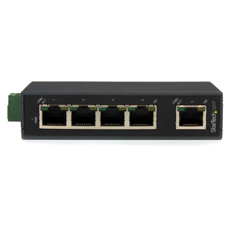 StarTech.com Switch Conmutador Industrial Ethernet de 5 Puertos RJ45 de Montaje en Carril DIN