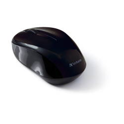 Verbatim 49042 Go Nano, Ambidextro, RF inalámbrico, 1600 DPI, Negro