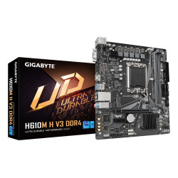 GIGABYTE H610M H V3 DDR4 Placa base - Compatible con procesadores Intel Core 14th CPUs, 4+1+1 Hybrid Phases Digital VRM, up to 3