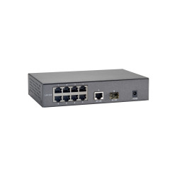 LevelOne Switch Fast Ethernet PoE de 10 puertos, 1 Port Gigabit, 1 Port Gigabit SFP, 120W, 9 PoE Outputs 2