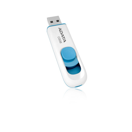 ADATA AC008-32G-RWE 32GB C008, 32 GB, USB tipo A, 2.0, 10 g, Azul, Blanco