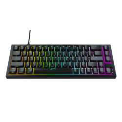 CHERRY XTRFY K5RGBCPTBLACKR-SPA K5 COMPACT RGB, Alámbrico, USB, Interruptor mecánico, QWERTY, LED RGB, Negro