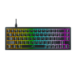 CHERRY XTRFY K5RGBCPTBLACKR-SPA K5 COMPACT RGB, Alámbrico, USB, Interruptor mecánico, QWERTY, LED RGB, Negro 2