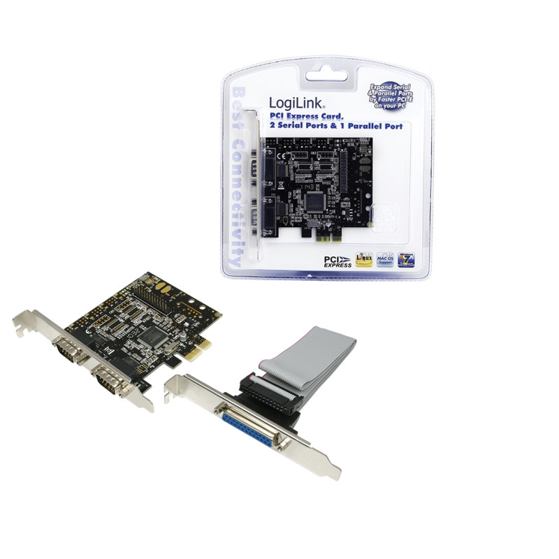 LogiLink PC0033 PC0033, PCIe, Paralelo, De serie, RS-232, PC, NetMOS, Windows 2000 Professional, Windows 7 Home Premium,