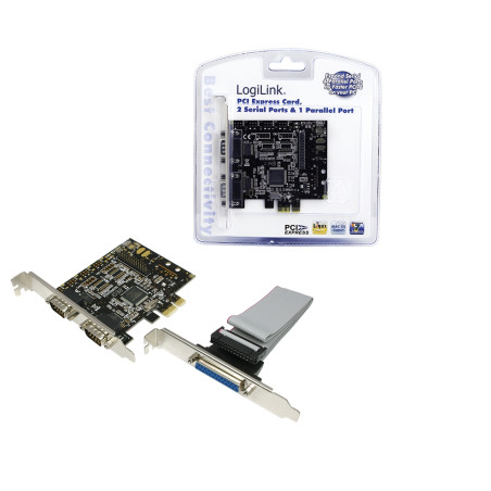 LogiLink PC0033 PC0033, PCIe, Paralelo, De serie, RS-232, PC, NetMOS, Windows 2000 Professional, Windows 7 Home Premium,