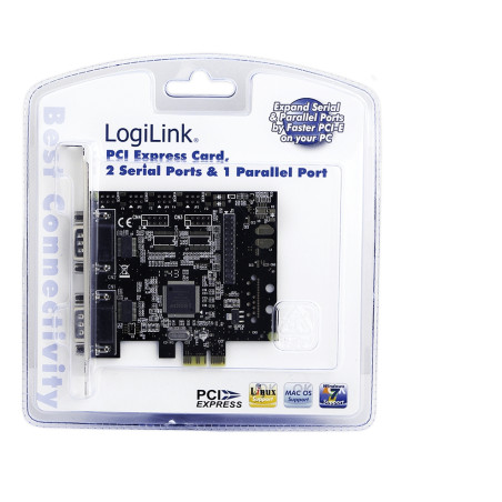 LogiLink PC0033 PC0033, PCIe, Paralelo, De serie, RS-232, PC, NetMOS, Windows 2000 Professional, Windows 7 Home Premium,