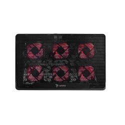 Savio COS-01 Laptop cooling pad 6 backlit fans 2000 RPM COS-01, 43,9 cm (17.3"), 5 kg, 6 pieza(s), 7 cm, 7 cm, 7 cm 2