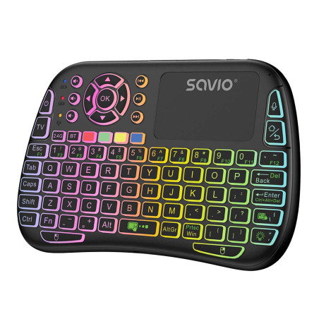 Savio SAVMKW-04 teclado para móvil QWERTY Inglés de EE. UU. USB Tipo C Negro