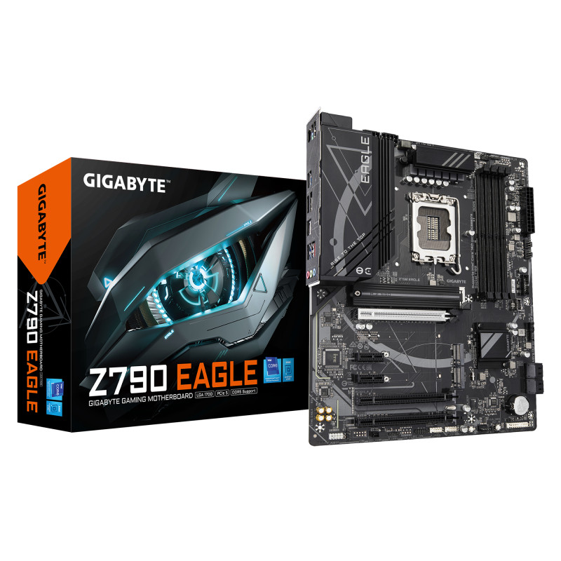 GIGABYTE Z790 EAGLE Placa base - Soporta CPUs Intel Core de 14ª generación, VRM de 12+1+1 fases, hasta 7600MHz DDR5 (OC), 3xPCIe