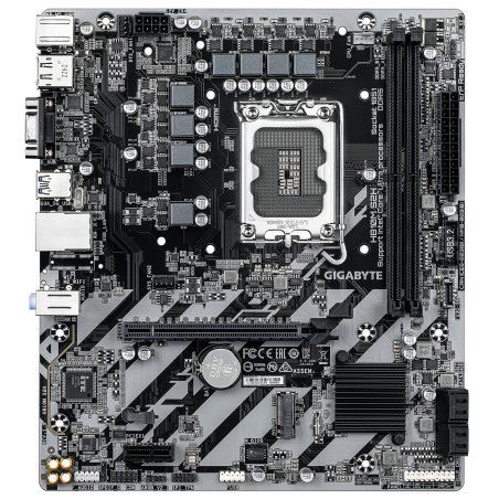 GIGABYTE H810M S2H Placa base - Procesadores Intel Core Ultra (Serie 2), VRM de 4+1+2 fases, hasta 6400 MHz DDR5, 1xPCIe 4.0 M.2