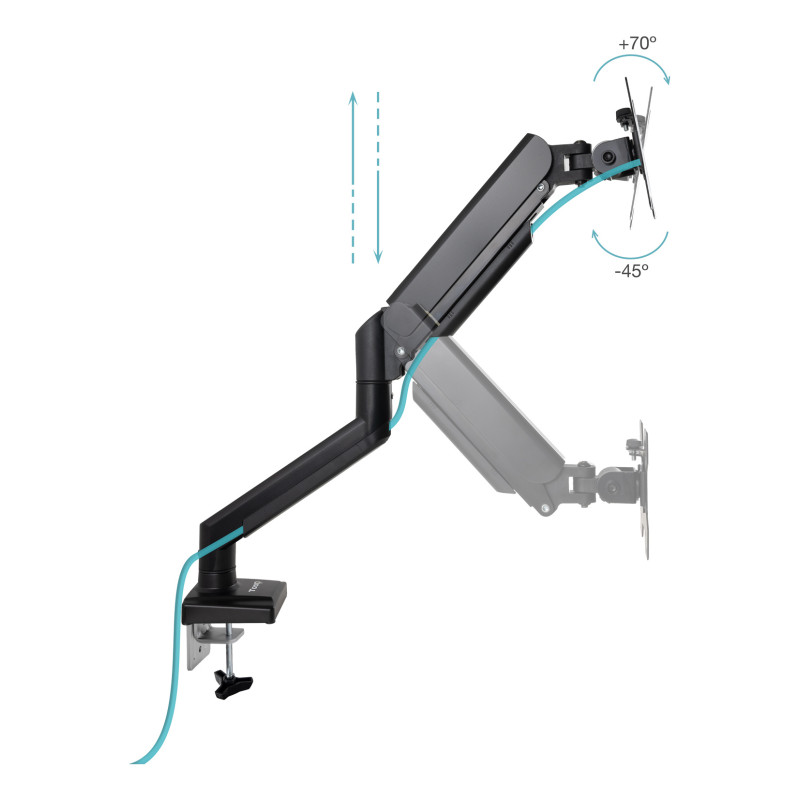 TooQ DB1334TNR-B soporte para monitor 86,4 cm (34") Escritorio Negro