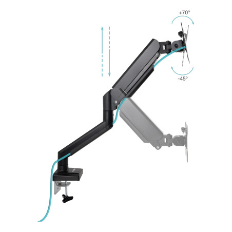 TooQ DB1334TNR-B soporte para monitor 86,4 cm (34") Escritorio Negro