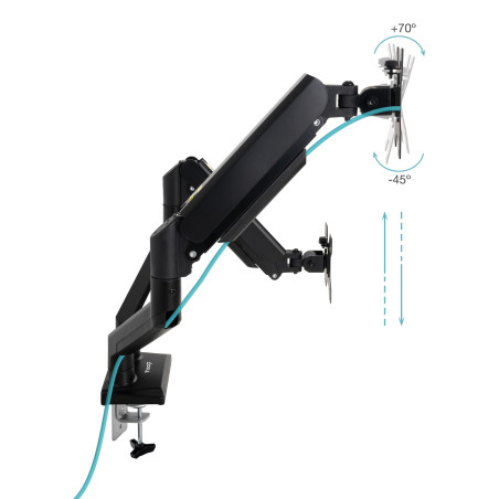 TooQ DB1434TNR-B soporte para monitor 86,4 cm (34") Escritorio Negro
