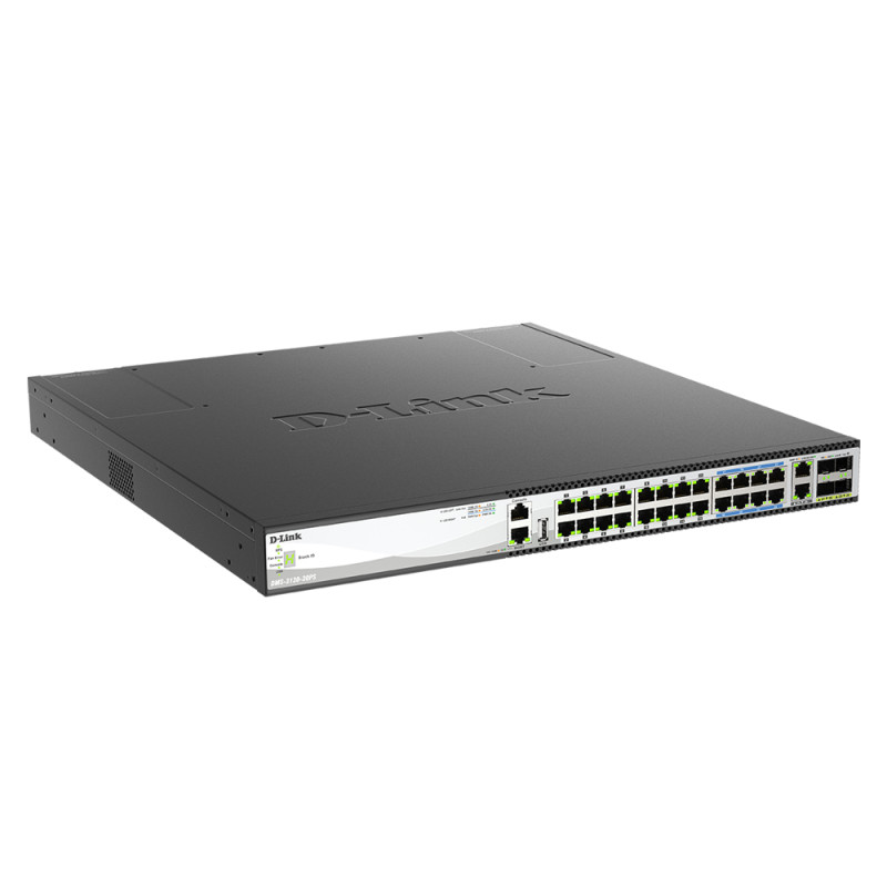 D-Link DMS-3130-30PS switch Gestionado L3 2.5G Ethernet (100/1000/2500) Energía sobre Ethernet (PoE) 1U Negro